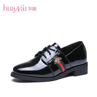 

HUANAI Womens Leather Low Heel Shoes