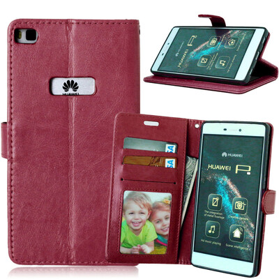 

MOONCASE Чехол для Huawei Ascend P8 Фолио слот Флип кожаный бумажник карты и складной подставкой Feature Чехол Обложка