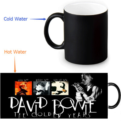 

David Bowie 350ml12oz Heat Reveal Mug Color Change Coffee Cup Sensitive Morphing Mugs Magic Mug Milk Tea Cups