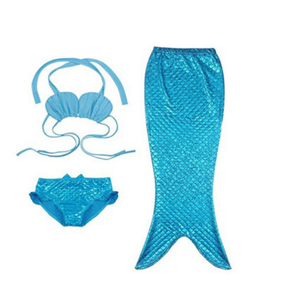 

Hirigin 3PCS Girl Kids Mermaid Tail Swimmable Swimwear Swimsuit Girls Bikini 2017 Set Bathing Suit Fancy Costume Clothes