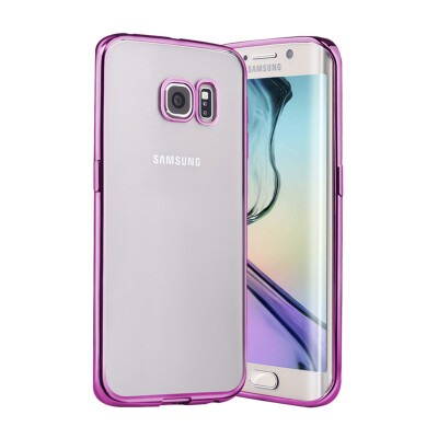 

MOONCASE Soft TPU Transparent Back Plating Side Case Cover for Samsung Galaxy S6 Edge