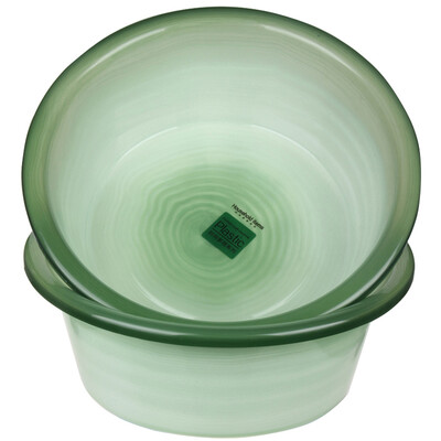 

【Jingdong Supermarket】 plus benefits Hui basin 38cm imitation jade flat plastic bowl wash wash basin two loaded JY-0669