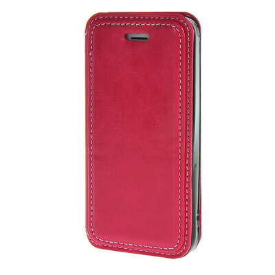 

MOONCASE Premium PU Flip Leather Wallet Card Pouch Back чехол для Cover Apple iPhone 5 / 5G / 5S ярко розовый