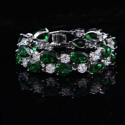 

Aiyaya Royal Design SparShine Bracelets&Bangles New Design Colorful AAA Zircon Bracelet 925 Silver Plated Women
