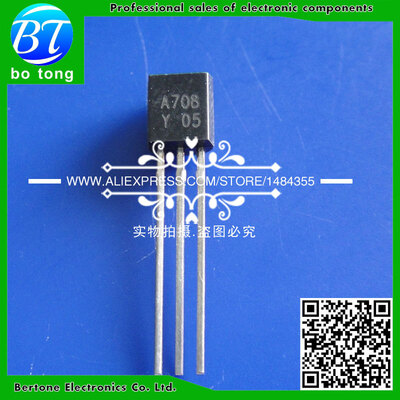 

200PCS KSA708 KSA708-Y A708 TO-92 2SA708-Y 2SA708 Transistor PNP 60V 0.7A TO92