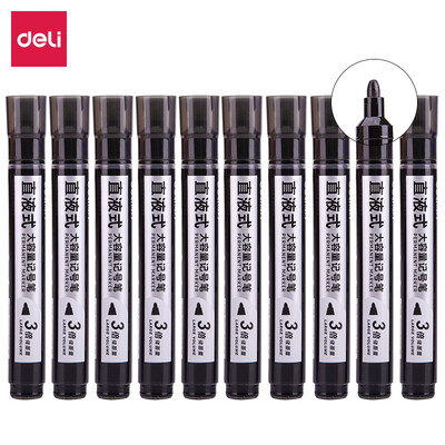 

Deli deli 10 large-capacity direct liquid logistics oily marker black S568