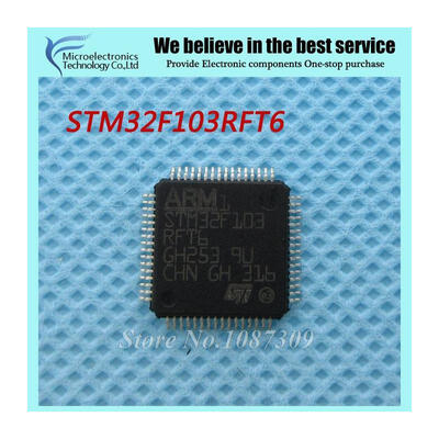 

5PCS free shipping STM32F103RFT6 STM32F103 LQFP-64 ARM Microcontrollers - MCU XL-Density Access Line 32-Bit 768 Kb new original