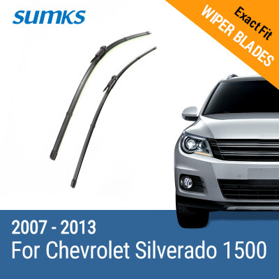 

SUMKS Wiper Blades for Chevrolet Silverado 1500 22"&22" Fit Pinch Type Arms 2007 2008 2009 2010 2011 2012 2013