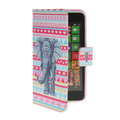 

MOONCASE Pattern Style Leather Side Flip Wallet Card Slot Pouch Stand Shell Back ЧЕХОЛ ДЛЯ Nokia Lumia 630