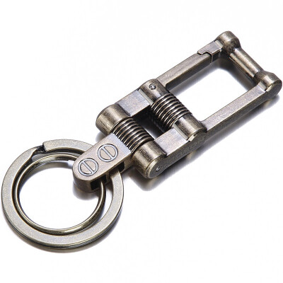 

Jingdong Supermarket] JOBON Zhongyin key chain ring car key chain chain mother ring spring waist hanging antique silver ZB-122C