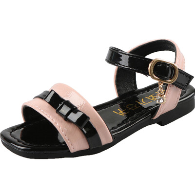 

Summer Children Sandals for Girls Baby Toddler Shoes Kids Leather Beach Little Girls Open Toe Flat Bow Fashion Comforta 1-7years