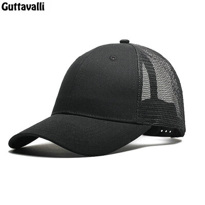 

Guttavalli Fahion Solid Mesh Cotton Polyester Cap Women Sun Hats Soft Charm Popular Sunscreen Men Outdoors Adjustable Soft Caps