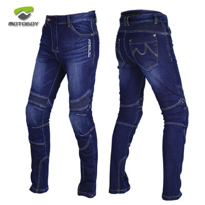 

MOTOBOY motorcycle riding pants jeans shatter-resistant comfort high elastic slim casual racing pants with CE knee pads
