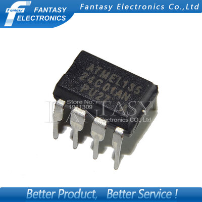 

100PCS AT24C02 DIP AT24C02C DIP8 new and original IC free shipping
