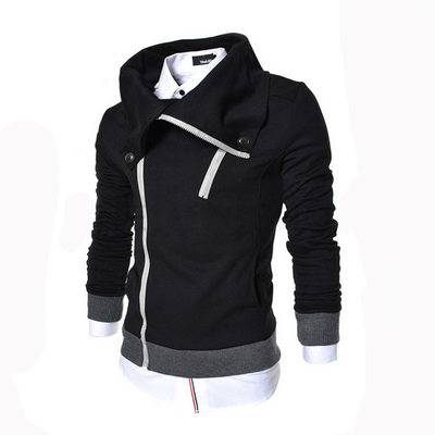 

Zogaa Korean Mens Hoodie Casual Thick Lapel Slim