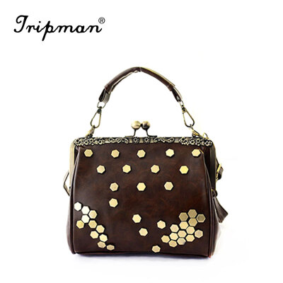 

Tripman Wholesale price beauty rivet 2016 women pu leather handbags women shoulder bags for women handbag tote bag