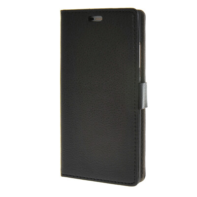 

MOONCASE Litch Skin Leather Flip Wallet Card Slot Stand Back Case Cover for Huawei Ascend P8 Black
