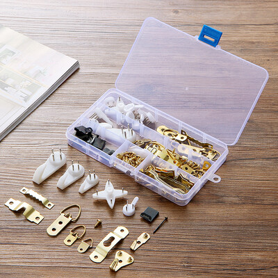 

Ou Runzhe hook enhanced photo frame photo frame wedding photo wild invisible nail seamless hook with metal piece 124 piece set