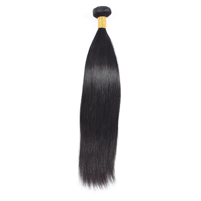 

Osolovely Hair 1Pc 9A Grade Straight Human Hair Weave Bundles Natural Color Virgin Hair Weft