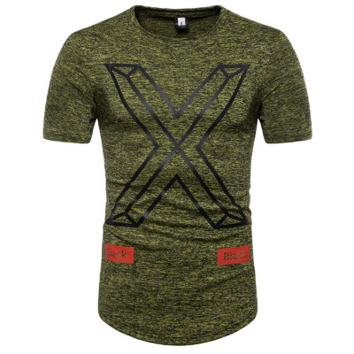 

Fashion Mens Round Neck Short-Sleeve Printed T-Shirt