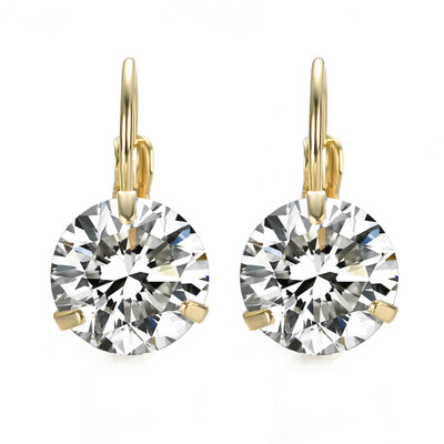

Серьги обруча Круглая Кристаллы для женщин Leverback Earring Wedding