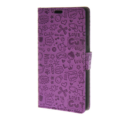 

MOONCASE Magic Girl lovely Flip Pouch Card Holster PU Leather Wallet чехол для Samsung Galaxy J5 Purple