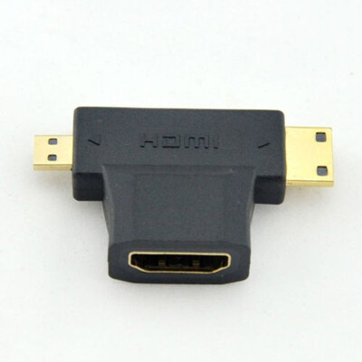 

Huayuan New 3 in1 1080p HDMI Female to Micro Mini HDMI Male Adapter Connector