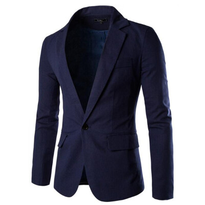 

England Style Blazer Men Casual Jacket Business Suit Formal Dress