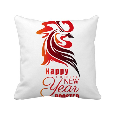 

Chinese Zodiac Year of the Rooster Square Throw Pillow Insert Cushion Cover Home Sofa Decor Gift