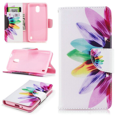 

BEFOSPEY Painting PU LeatherSoft TPU Card Slot Stand Wallet Case For Nokia 250"2017