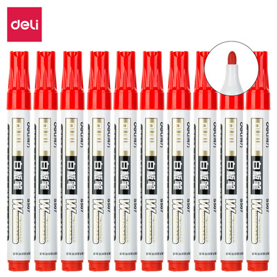 

Deli deli can be inked wipeable easy to wipe whiteboard pen red 10 box S507