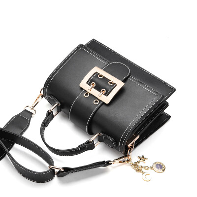 

POLO ladies shoulder bag fashion trend pin buckle crossbody bag simple retro mobile handbag 340523 black