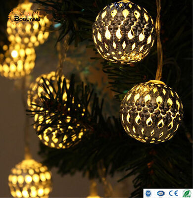 

BOGUANG LED Solar string light fairy iron silver solar Morocco ball light for Christmas lights party park house garden decoration