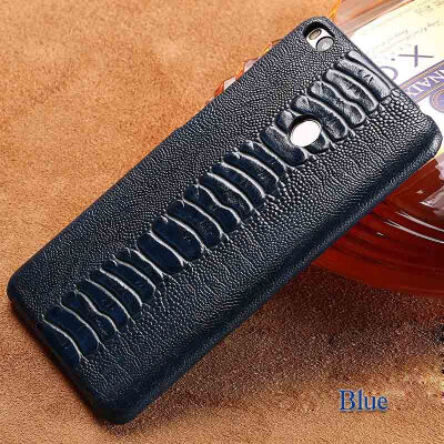 

Genuine Leather Phone Case For Xiaomi Max 2 Case Ostrich Foot Texture Back Cover For Redmi 4 4X 5 5A Case