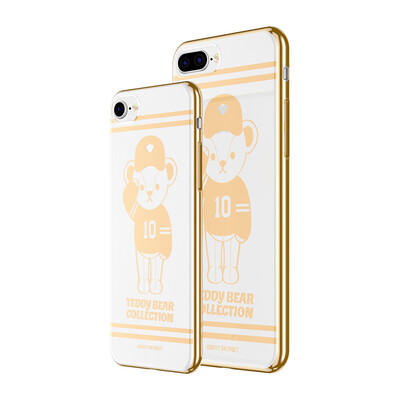 

Teddy Collection Apple 8 / 7Plus Mobile Shell iPhone8 / 7 Plus Cartoon Cover Plating Прозрачный силиконовый мягкий корпус Teddy Baseball Player