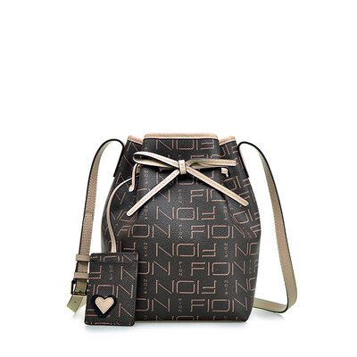 

FionFiiani female bag drawstring closed bucket bag female slung shoulder bag FAAFIKZ003BRNCMLZZ brown camel