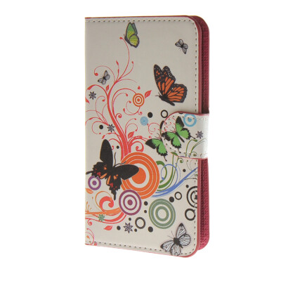 

MOONCASE Butterfly style Leather Wallet Flip Card Slot Stand Pouch Case Cover for HTC Desire 620 A02