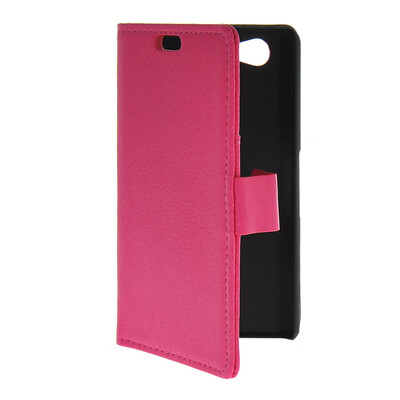 

MOONCASE Slim Leather Flip Wallet Card Pouch with Kickstand Shell Back ЧЕХОЛ ДЛЯ Sony Xperia A2 Hot pink
