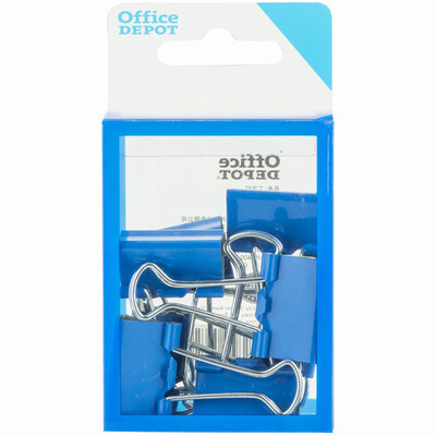 

Ondi office (officedepot) длинный хвост клип / папка с билетами / клип для ласточкин хвост / анти-хвост клип 19 мм синий 15 / коробка DBC111-B