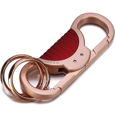 

【Jingdong Supermarket】 JOBON Bangzhong key chain ring car key chain chain double key ring double switch ZB-088G rose gold