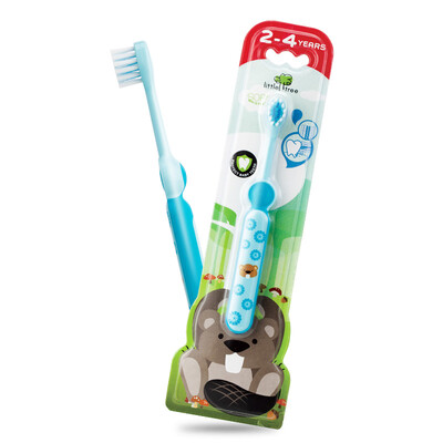 

Small sapling childrens toothbrush baby baby training toothbrush soft hair blue suitable for 2-4 years old