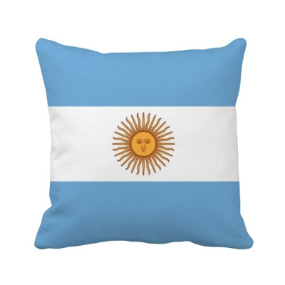 

Argentina National Flag South America Country Square Throw Pillow Insert Cushion Cover Home Sofa Decor Gift