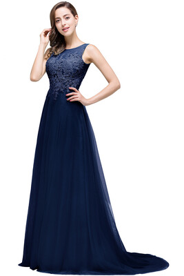 

Lace Tulle Long Evening Formal Pageant Prom Gown Ball Gown A-line Wedding Dress
