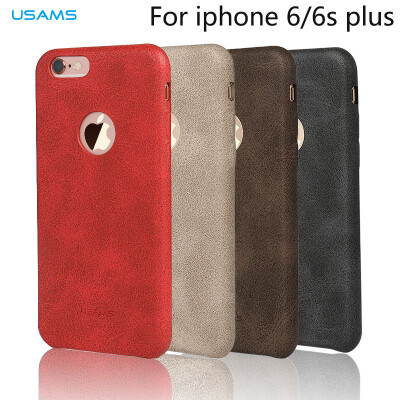 

Luxury Light Ultra-thin With LOGO PU Leather Case cover for iPhone 6 6S 4.7 / 5.5 case Back Cover