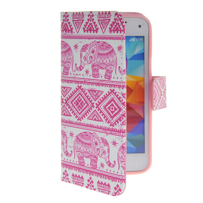

MOONCASE Pattern Style Leather Side Flip Wallet Card Slot Pouch Stand Shell Back ЧЕХОЛ ДЛЯ Samsung Galaxy S5 Mini