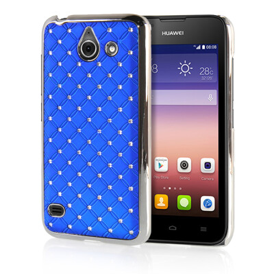 

MOONCASE Hard Chrome Plated Star Bling Back Case Cover for Huawei Ascend Y550 Blue