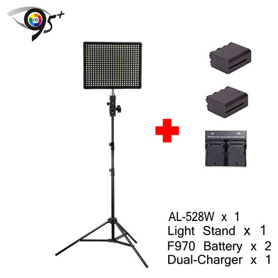 

aputure h528w (модернизации al-528w) кри - 95 светодиодный Light + sn304 легких стоять + 2 + eachshot пк np-f970 двойного зарядное устройство