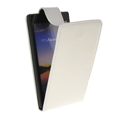 

MOONCASE Smooth skin Leather Bottom Flip Pouch чехол для Huawei Ascend P7 White