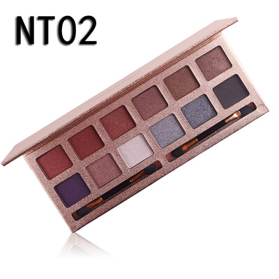 

12 Color Matte Shimmer Waterproof Brand Eyeshadow Pallete Balm Brow Cosmetic Makeup Natural Gift