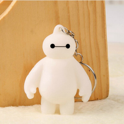 

Che Dapin car key pendant cartoon big white DIY men&women couple buckle key chain ring cute white keychain car pendant